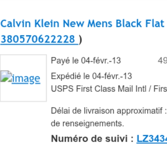 Calvin Klein Mens Black Flat Front Wool Dress Pants 100% wool - Picture 2 of 7